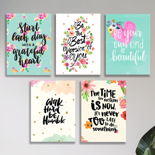 SET OF 5 PREMIUM WALL ART PHOTO TILES – MODERN HOME DECOR SETS