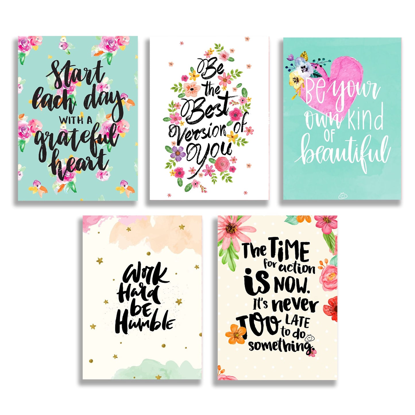 SET OF 5 PREMIUM WALL ART PHOTO TILES – MODERN HOME DECOR SETS