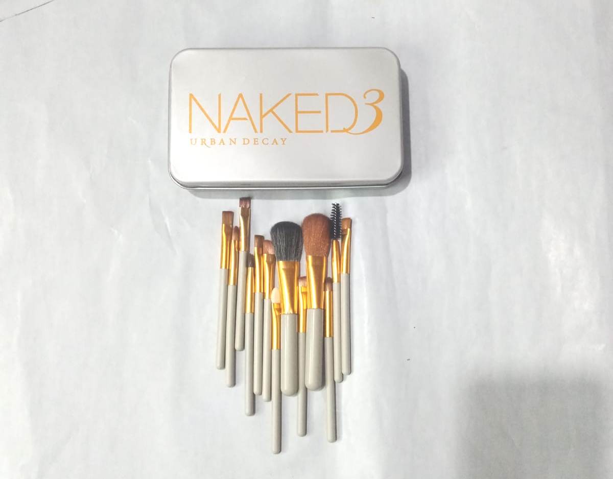 Naked 3 Makeup Brushes Set 12 Pcs