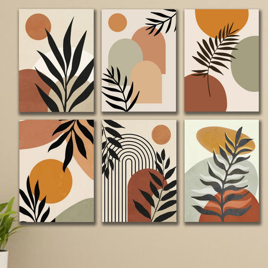 SET OF 6 PREMIUM WALL ART PHOTO TILES – MODERN HOME DECOR SETS