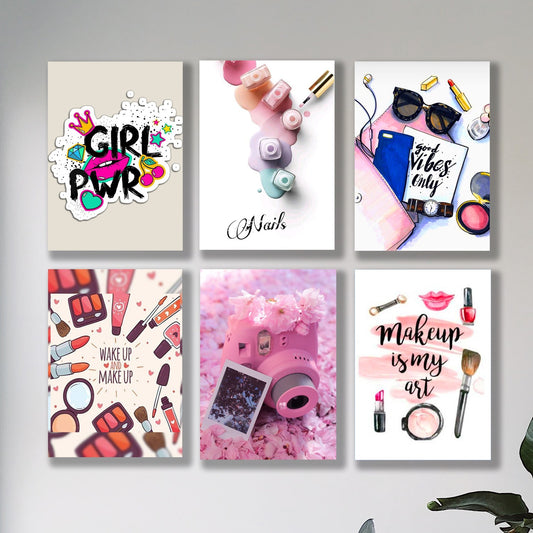 SET OF 6 PREMIUM WALL ART PHOTO TILES – MODERN HOME DECOR SETS