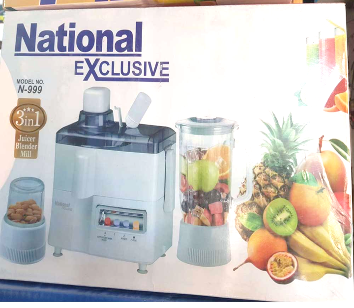 National 3 in 1 Juicer Blender Grinder Machine