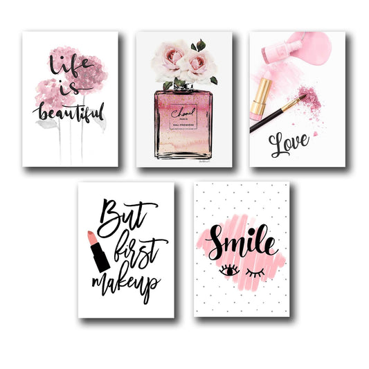 SET OF 5 PREMIUM WALL ART PHOTO TILES – MODERN HOME DECOR SETS