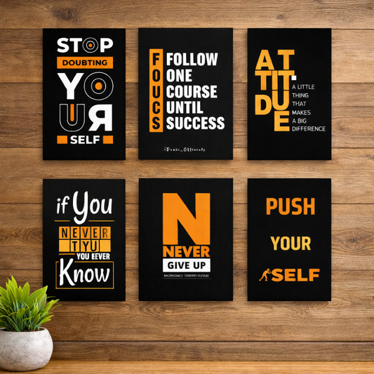 SET OF 6 PREMIUM WALL ART PHOTO TILES – MODERN HOME DECOR SETS