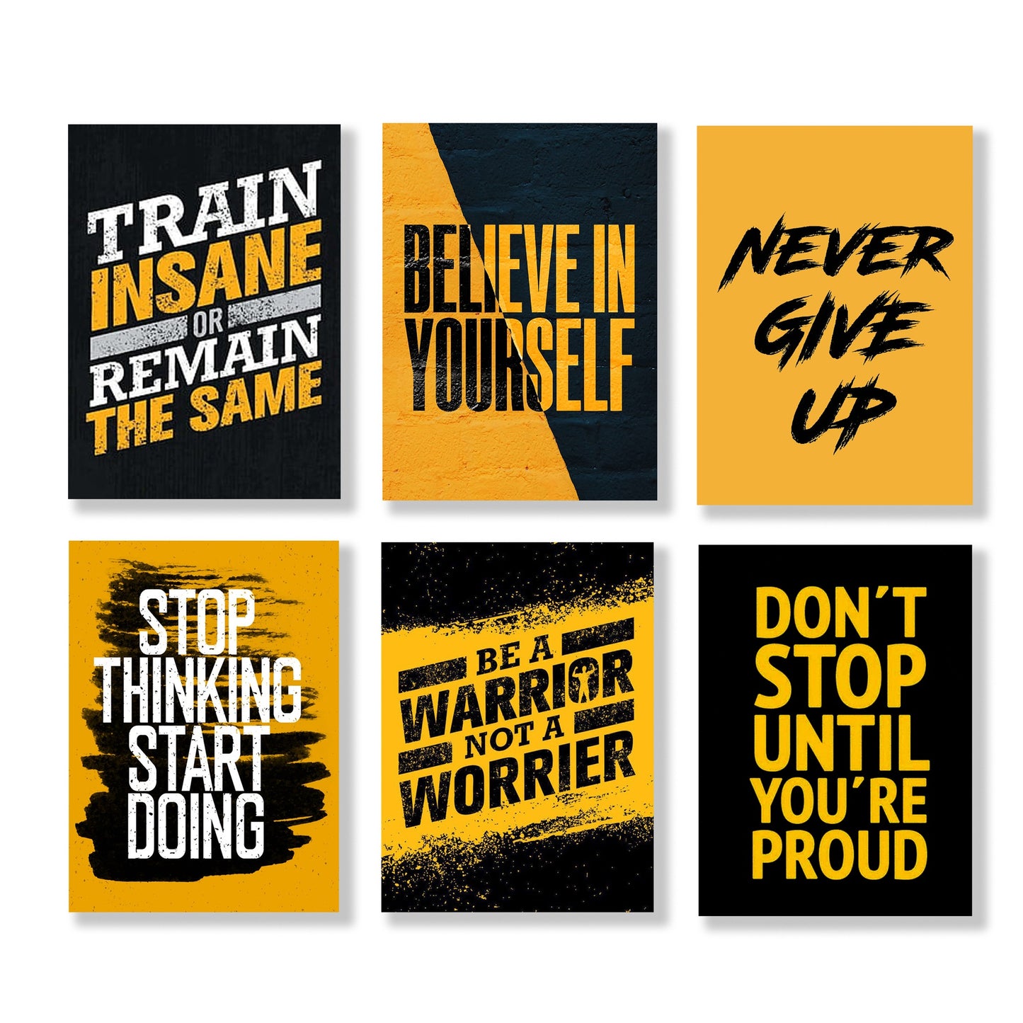 SET OF 6 PREMIUM WALL ART PHOTO TILES – MODERN HOME DECOR SETS