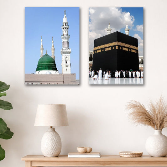 SET OF 2 PREMIUM WALL ART PHOTO TILES – MODERN HOME DECOR SETS (11x16 inches each frame)