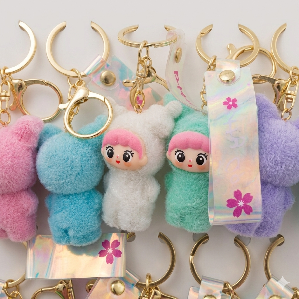 Cute Pastel Doll Keychain Set 💖