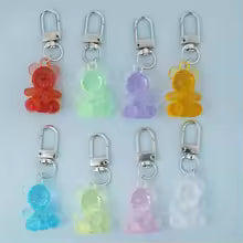 Cute Crystal Bear Keychain – Kawaii Bag & Phone Charm