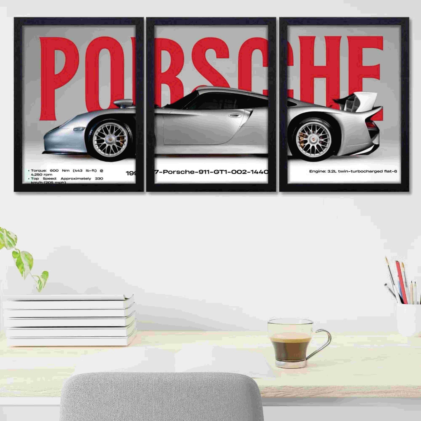 SET OF 3 PREMIUM WALL ART PHOTO TILES – MODERN HOME DECOR SETS