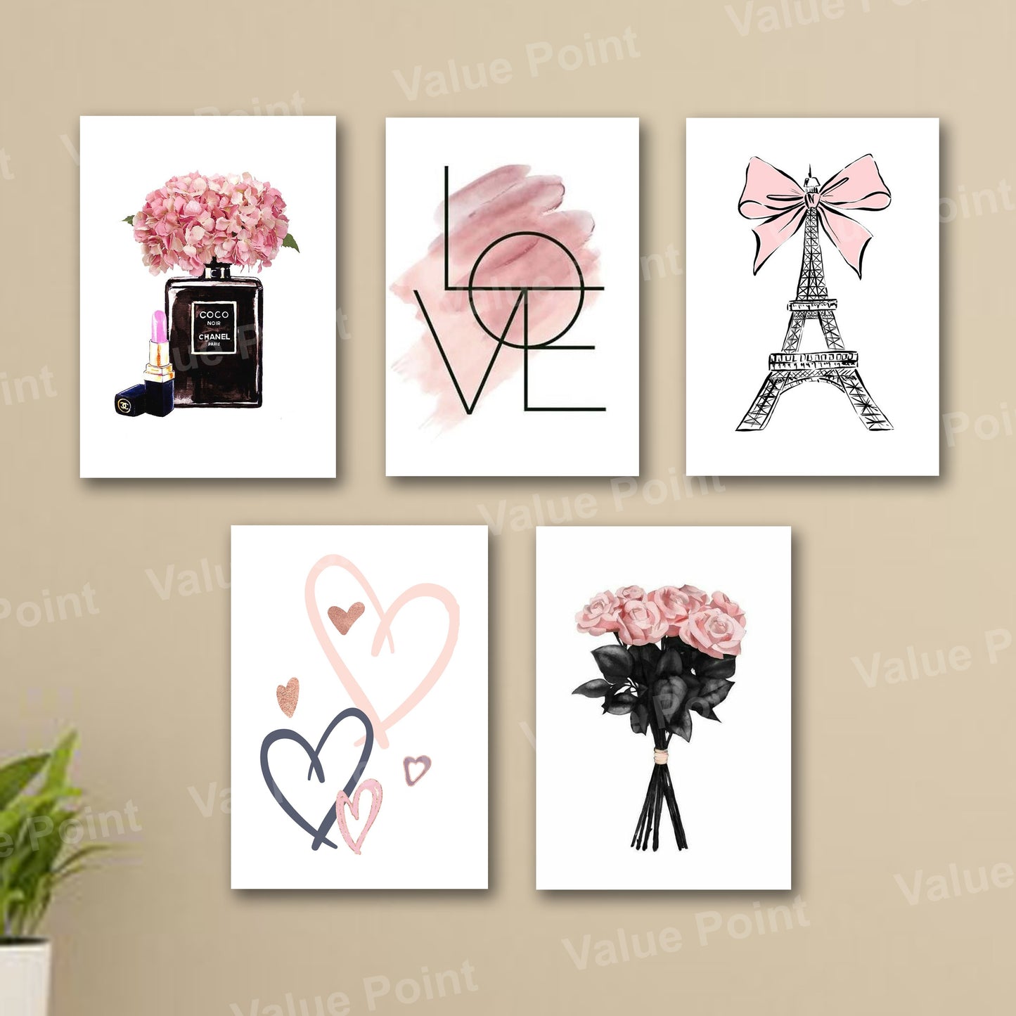 SET OF 5 PREMIUM WALL ART PHOTO TILES – MODERN HOME DECOR SETS