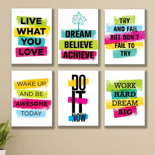 SET OF 6 PREMIUM WALL ART PHOTO TILES – MODERN HOME DECOR SETS