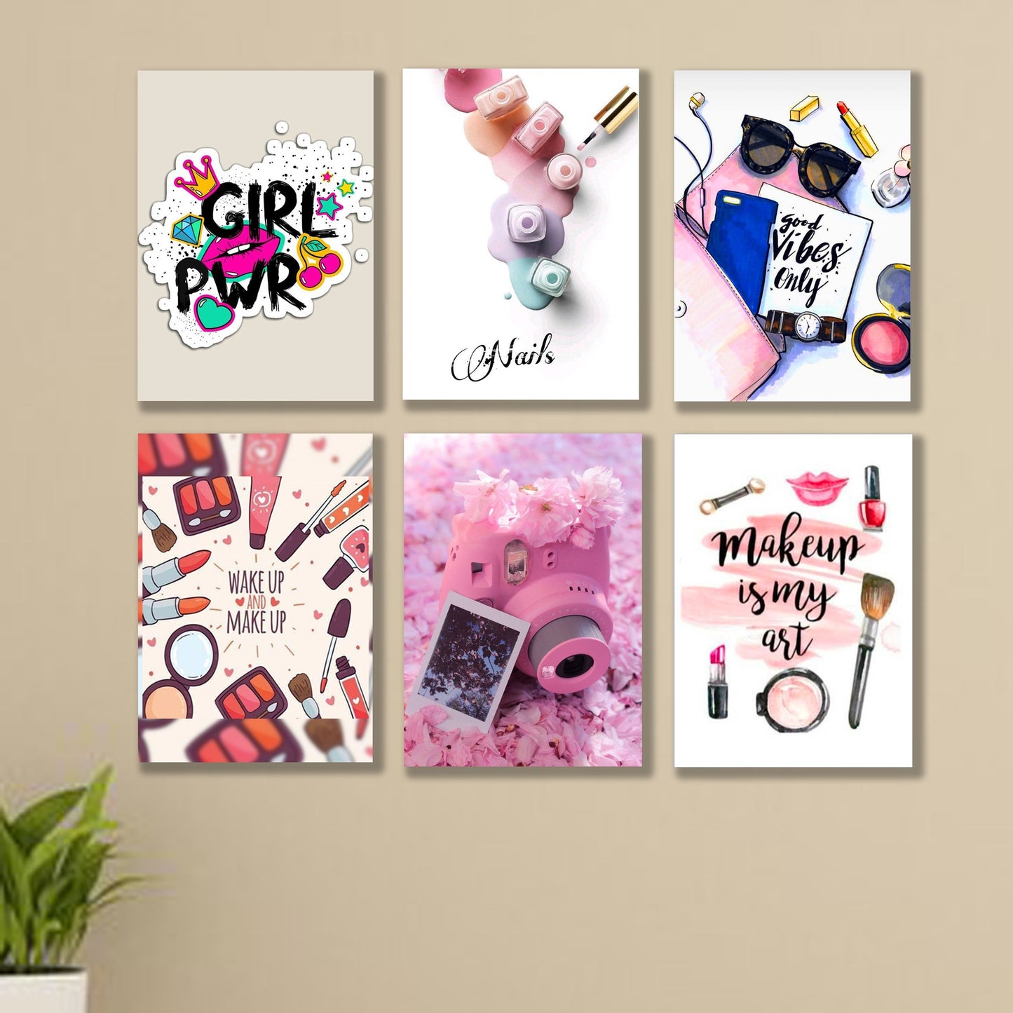 SET OF 6 PREMIUM WALL ART PHOTO TILES – MODERN HOME DECOR SETS