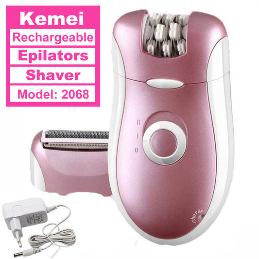 Kemei 2 in 1 Rechargeable Female Epilator Machine