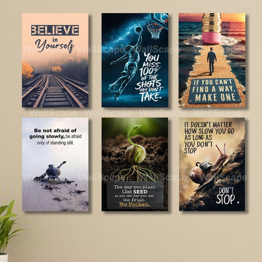 SET OF 6 PREMIUM WALL ART PHOTO TILES – MODERN HOME DECOR SETS