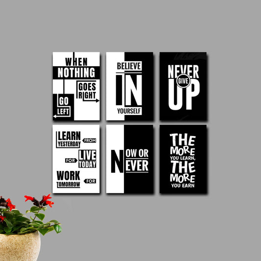 SET OF 6 PREMIUM WALL ART PHOTO TILES – MODERN HOME DECOR SETS