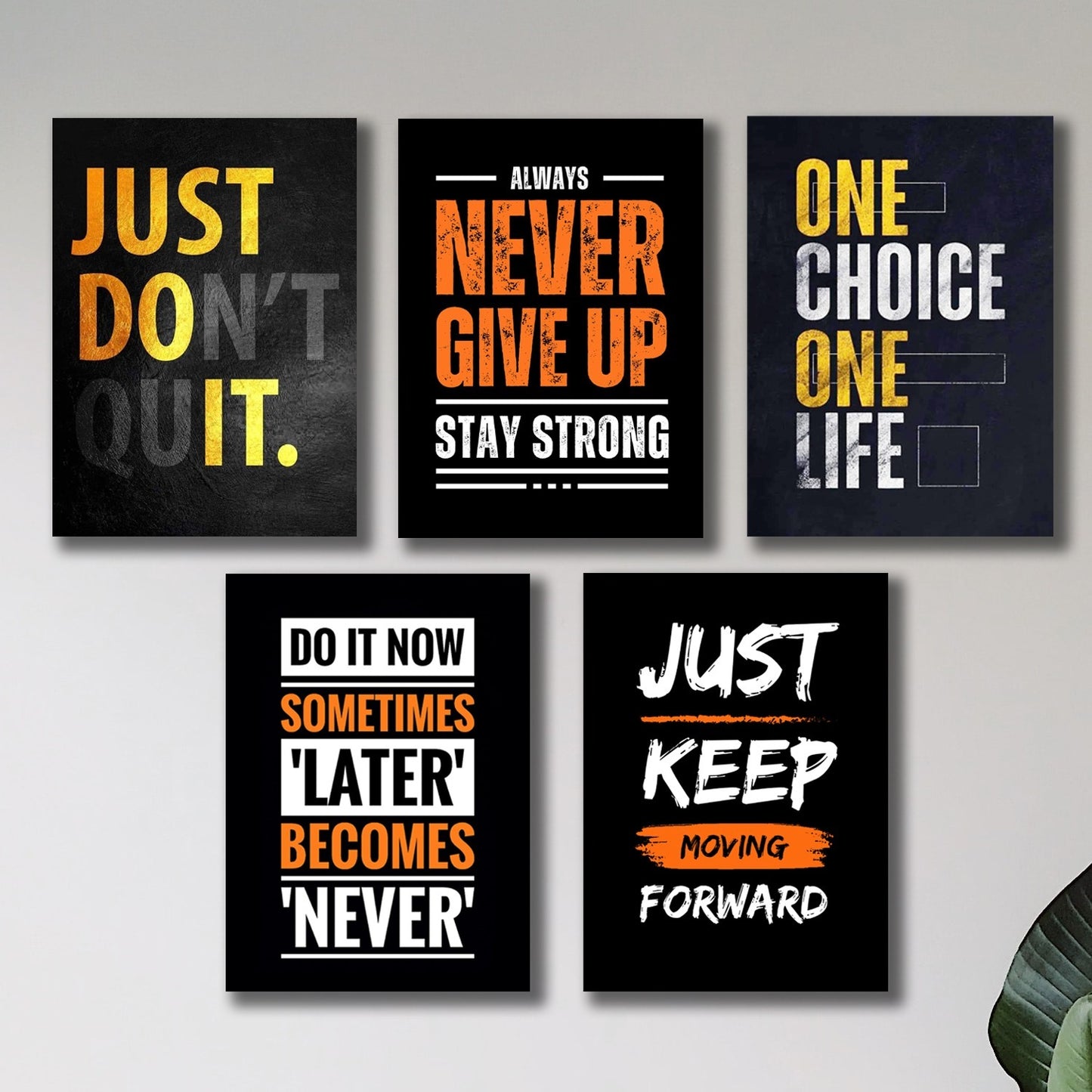 SET OF 5 PREMIUM WALL ART PHOTO TILES – MODERN HOME DECOR SETS