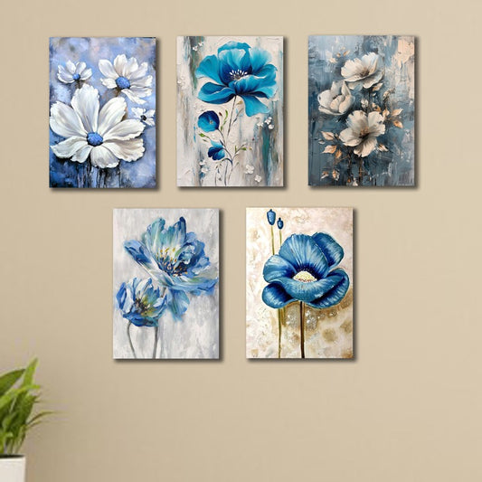 SET OF 5 PREMIUM WALL ART PHOTO TILES – MODERN HOME DECOR SETS