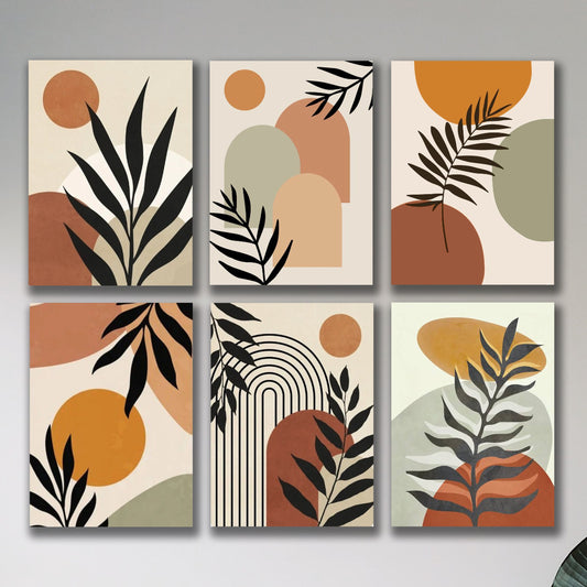 SET OF 6 PREMIUM WALL ART PHOTO TILES – MODERN HOME DECOR SETS