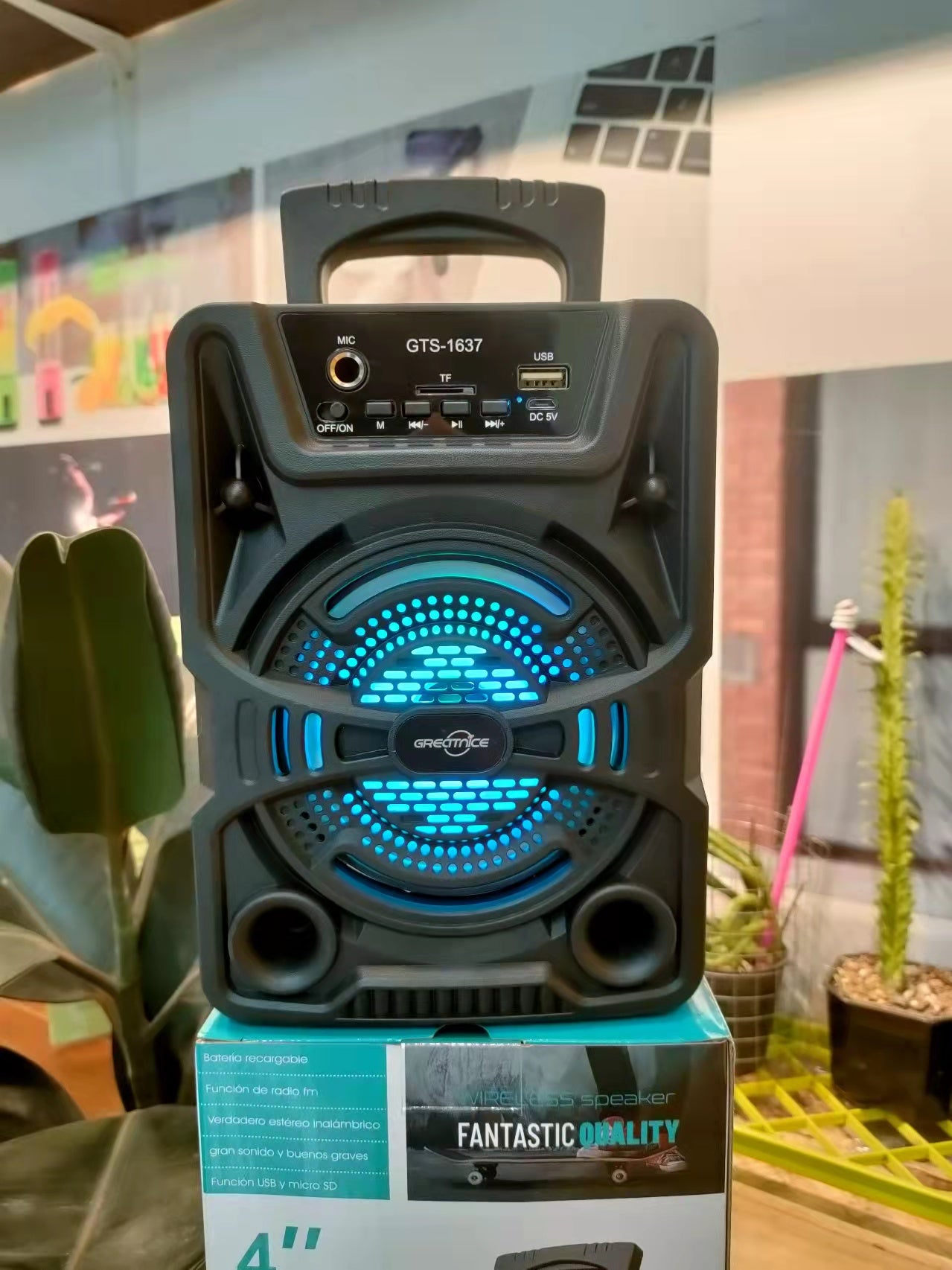 Portable Bluetooth Speaker With Mic (GTS-1781)