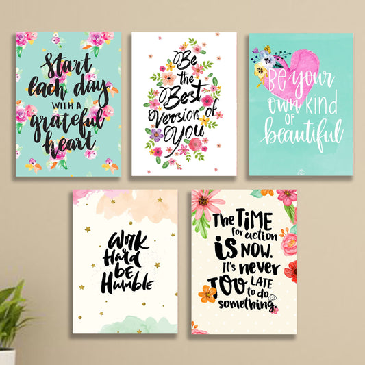 SET OF 5 PREMIUM WALL ART PHOTO TILES – MODERN HOME DECOR SETS