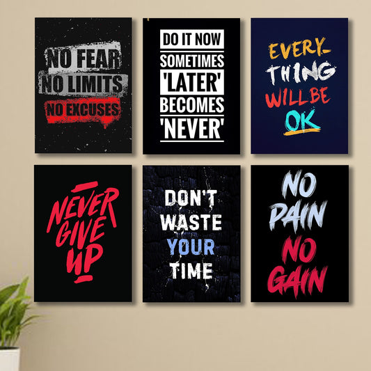 SET OF 6 PREMIUM WALL ART PHOTO TILES – MODERN HOME DECOR SETS