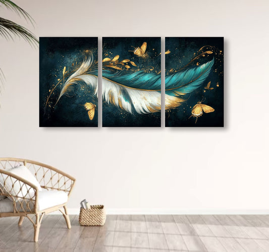 SET OF 3 PREMIUM WALL ART PHOTO TILES – MODERN HOME DECOR SETS