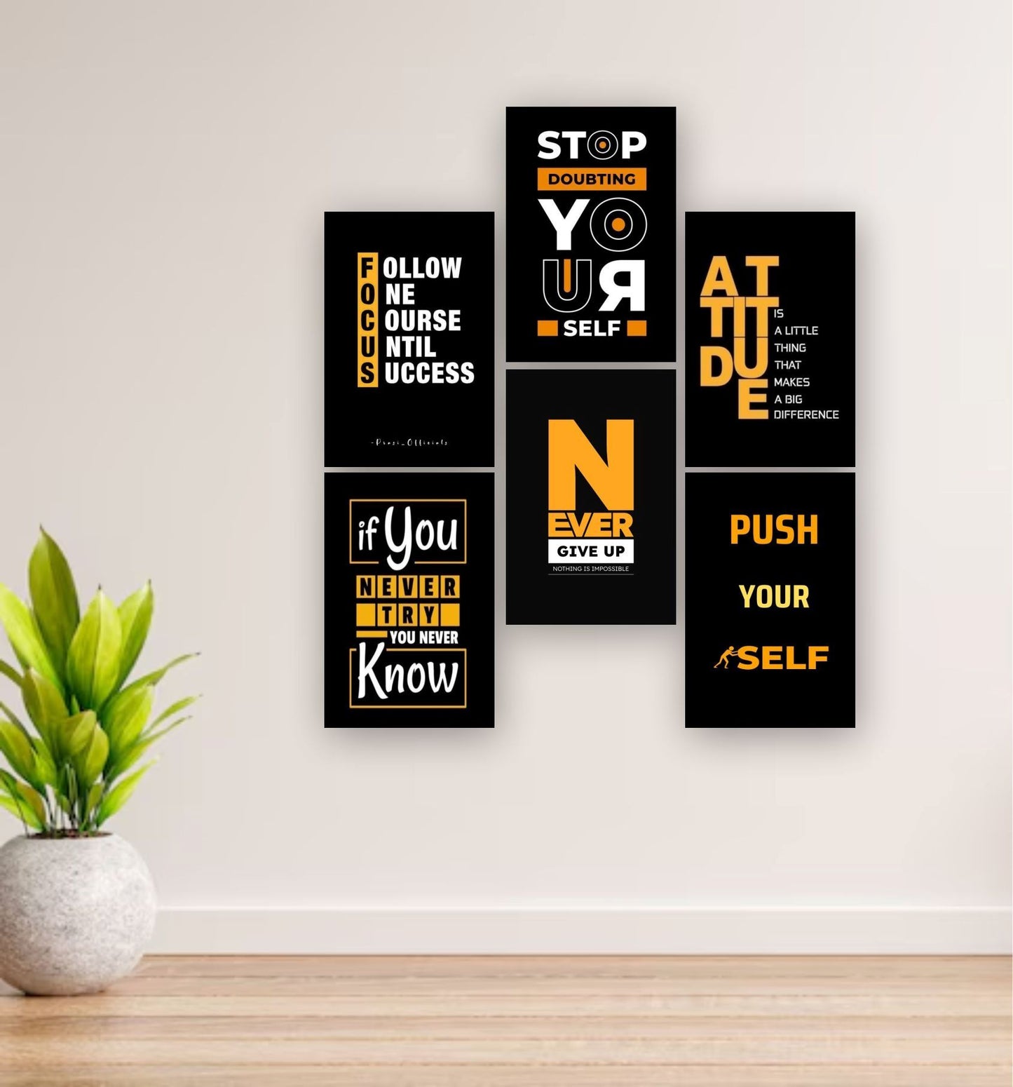 SET OF 6 PREMIUM WALL ART PHOTO TILES – MODERN HOME DECOR SETS