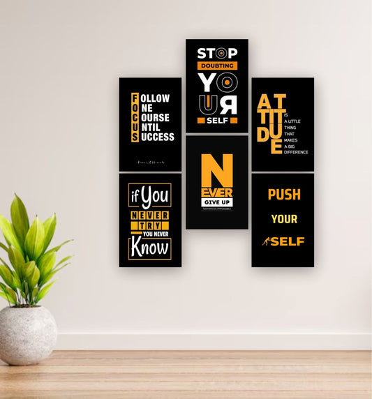 SET OF 6 PREMIUM WALL ART PHOTO TILES – MODERN HOME DECOR SETS