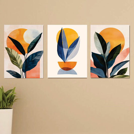 SET OF 3 PREMIUM WALL ART PHOTO TILES – MODERN HOME DECOR SETS
