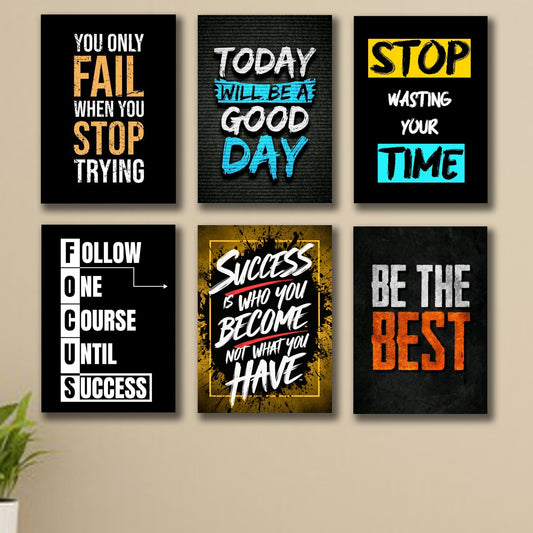 SET OF 6 PREMIUM WALL ART PHOTO TILES – MODERN HOME DECOR SETS (8x11 inches each frame)