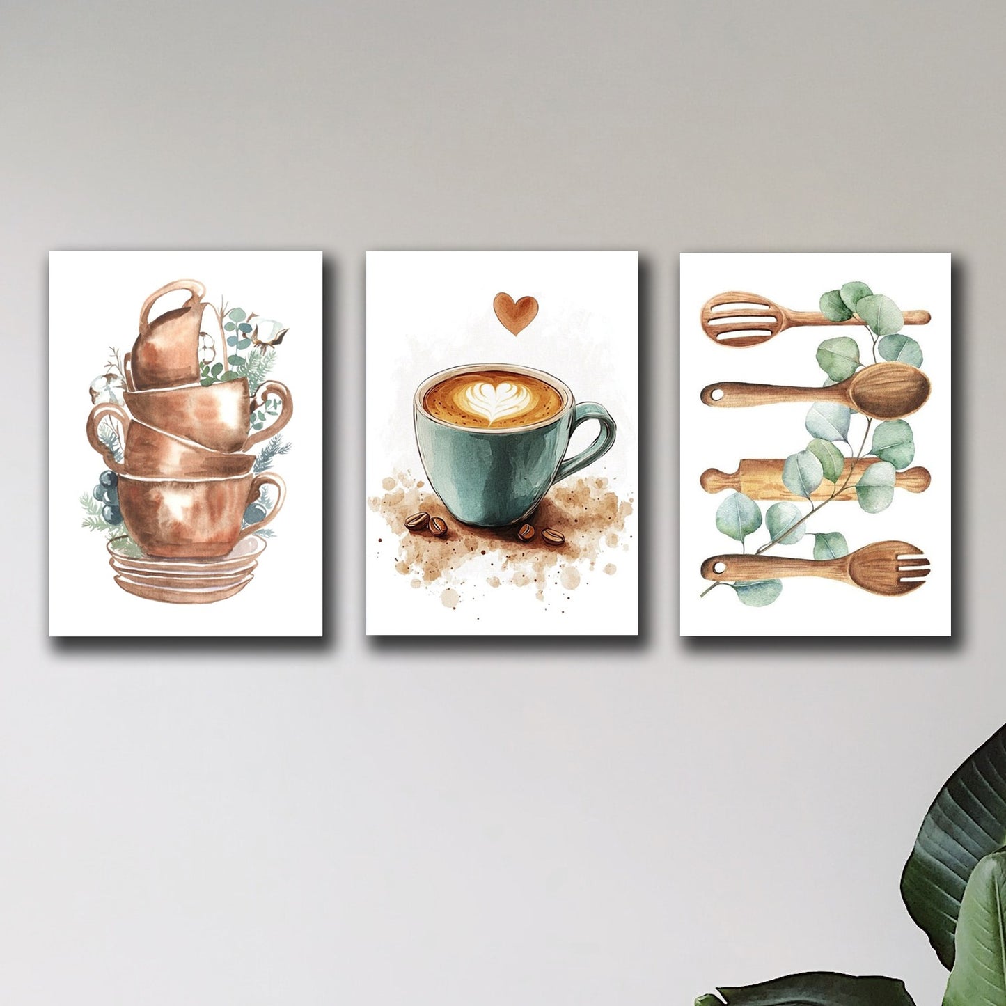 SET OF 3 PREMIUM WALL ART PHOTO TILES – MODERN HOME DECOR SETS