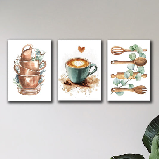 SET OF 3 PREMIUM WALL ART PHOTO TILES – MODERN HOME DECOR SETS