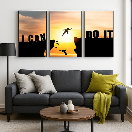 SET OF 3 PREMIUM WALL ART PHOTO TILES – MODERN HOME DECOR SETS