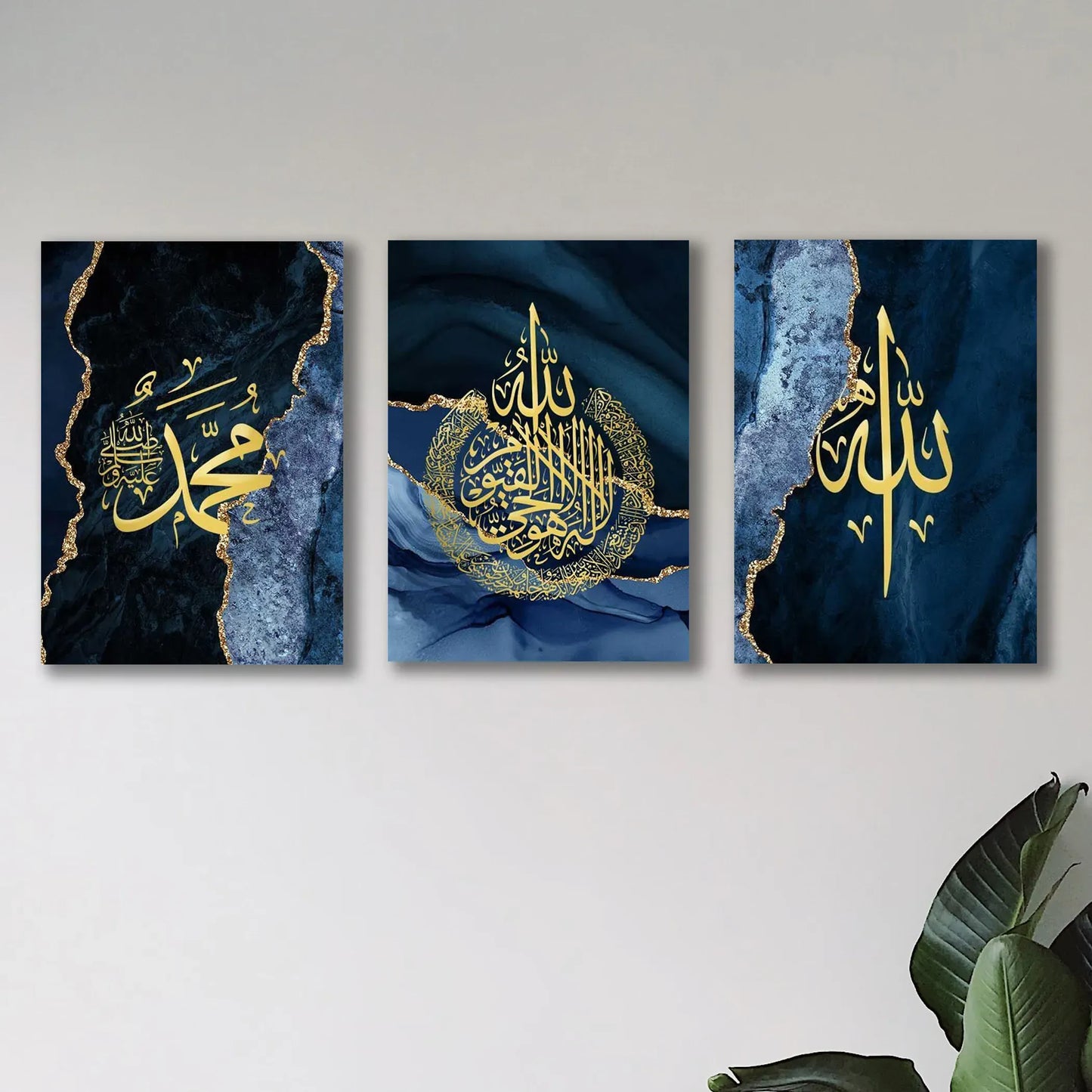 SET OF 3 PREMIUM WALL ART PHOTO TILES – MODERN HOME DECOR SETS (11x16 inches each frame)