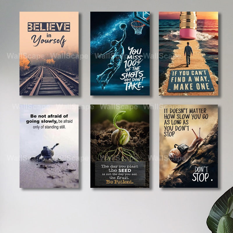 SET OF 6 PREMIUM WALL ART PHOTO TILES – MODERN HOME DECOR SETS