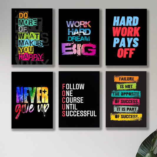 SET OF 6 PREMIUM WALL ART PHOTO TILES – MODERN HOME DECOR SETS