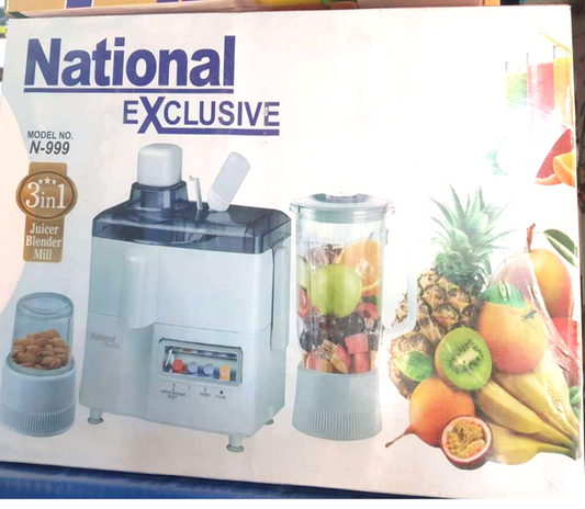 National 3 in 1 Juicer Blender Grinder Machine