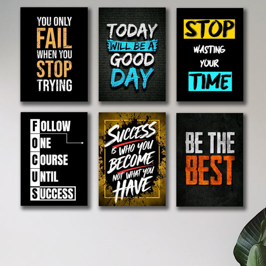 SET OF 6 PREMIUM WALL ART PHOTO TILES – MODERN HOME DECOR SETS (8x11 inches each frame)