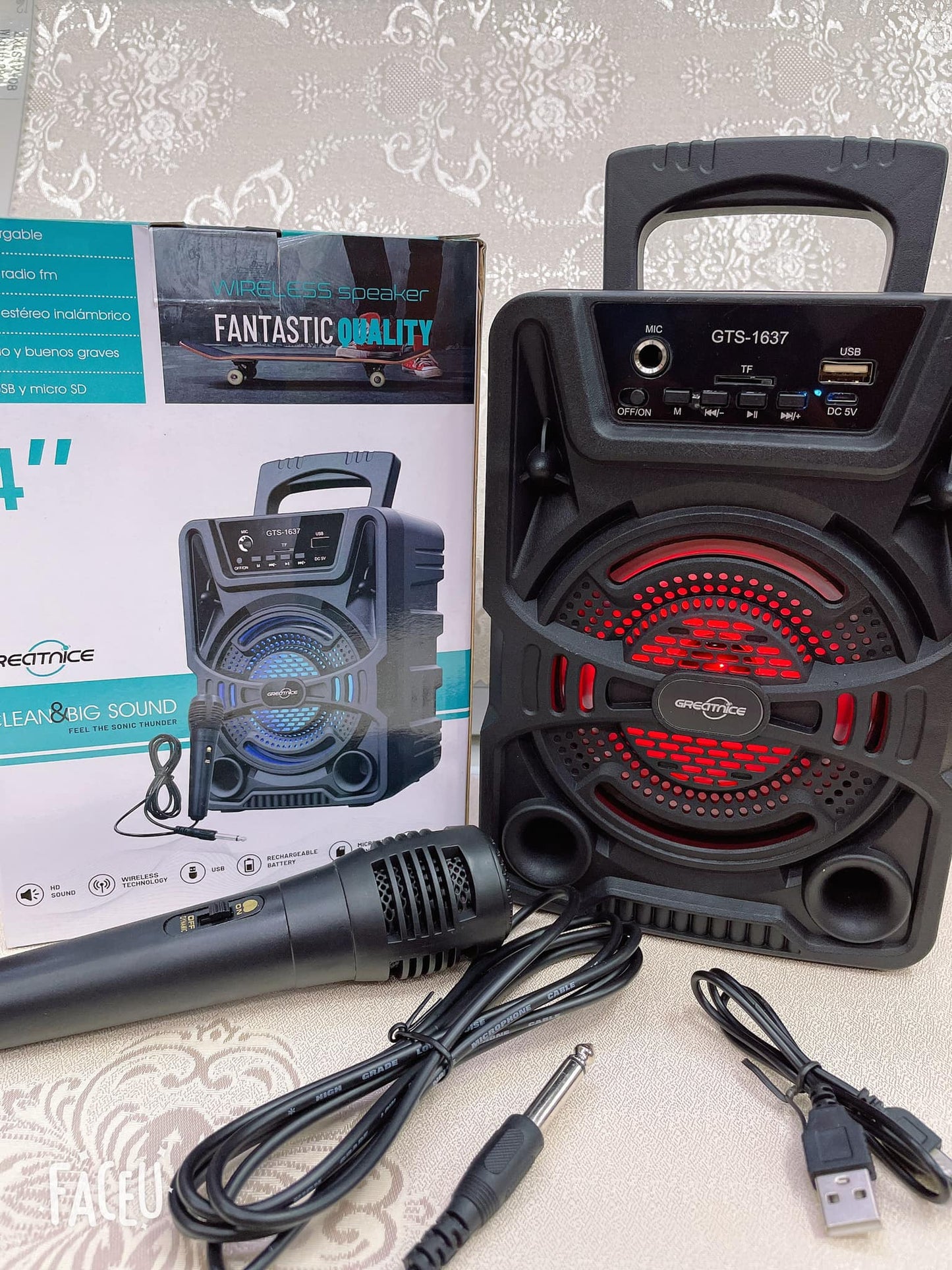 Portable Bluetooth Speaker With Mic (GTS-1781)