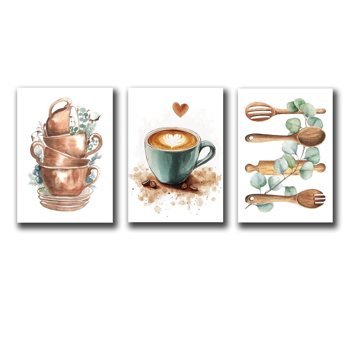 SET OF 3 PREMIUM WALL ART PHOTO TILES – MODERN HOME DECOR SETS