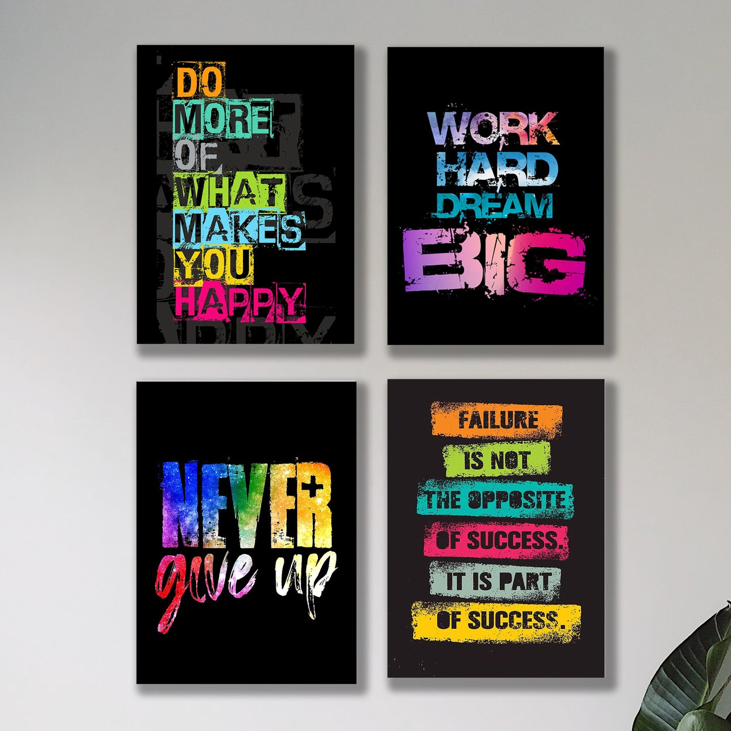 SET OF 4 PREMIUM WALL ART PHOTO TILES – MODERN HOME DECOR SETS