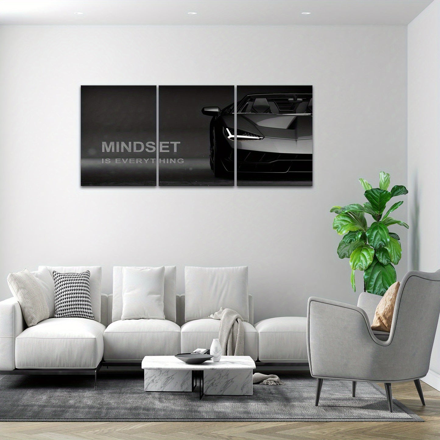 SET OF 3 PREMIUM WALL ART PHOTO TILES – MODERN HOME DECOR SETS
