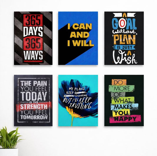 SET OF 6 PREMIUM WALL ART PHOTO TILES – MODERN HOME DECOR SETS