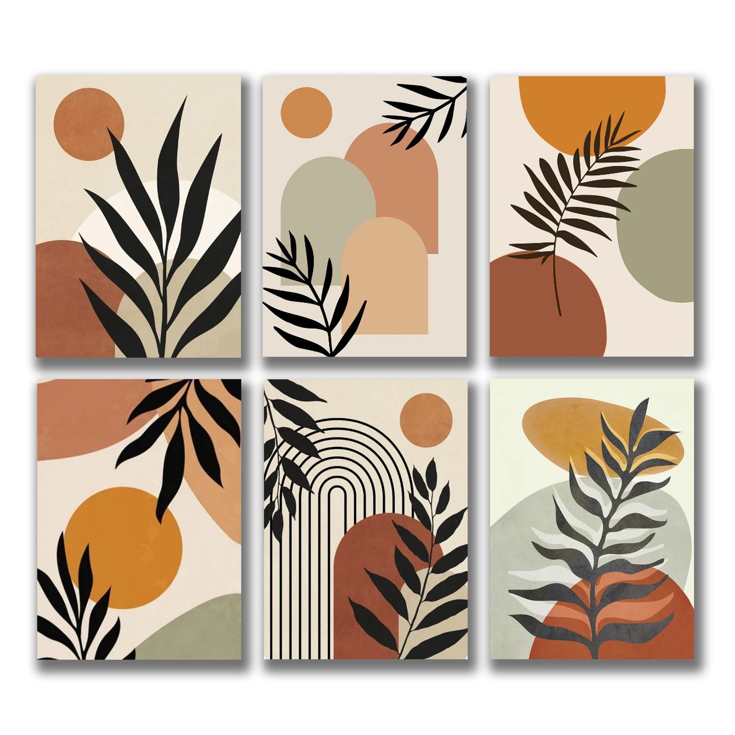 SET OF 6 PREMIUM WALL ART PHOTO TILES – MODERN HOME DECOR SETS