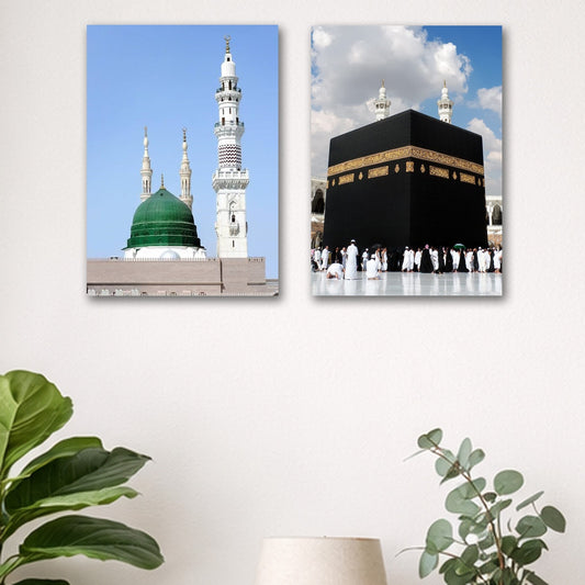 SET OF 2 PREMIUM WALL ART PHOTO TILES – MODERN HOME DECOR SETS (11x16 inches each frame)