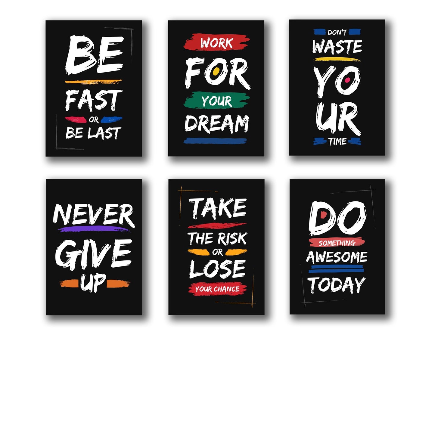 SET OF 6 PREMIUM WALL ART PHOTO TILES – MODERN HOME DECOR SETS