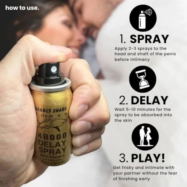 Deadly Shark Power 48000 Delay Spray for Men with Vitamin E