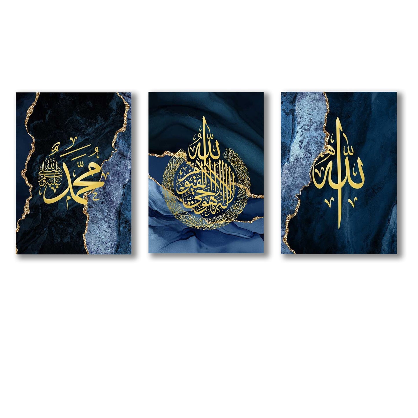 SET OF 3 PREMIUM WALL ART PHOTO TILES – MODERN HOME DECOR SETS (11x16 inches each frame)
