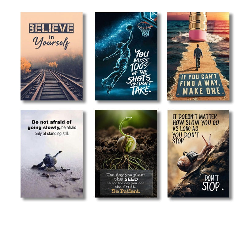 SET OF 6 PREMIUM WALL ART PHOTO TILES – MODERN HOME DECOR SETS