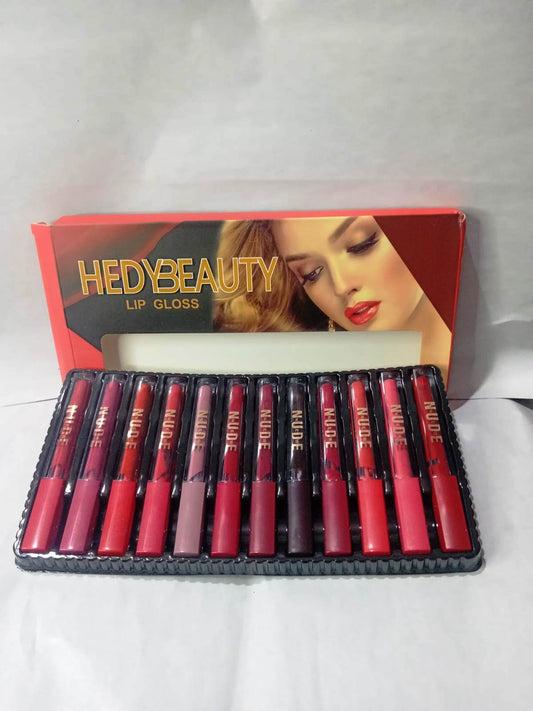 Huda Beauty Lip Gloss Kit 12Pcs